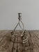 Vintage 4-light candlestick in silver-plated metal, Space Age design from the 60s.