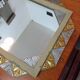 Gilded and silver art deco mirror 72x45cm