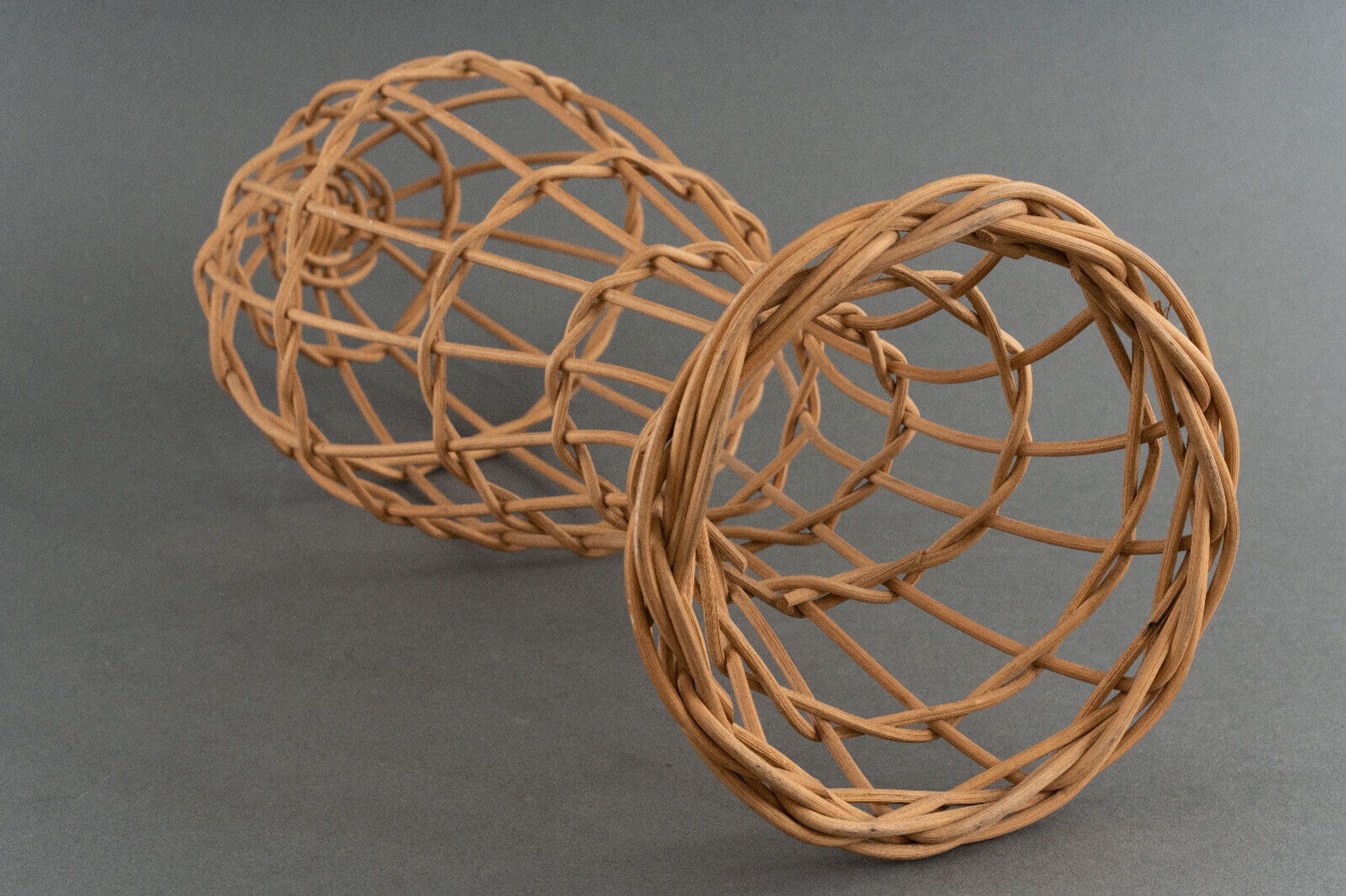Head to hat Marotte Rattan hat shop head 1950