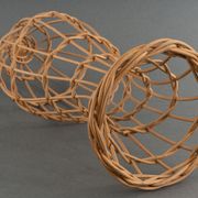 Head to hat Marotte Rattan hat shop head 1950