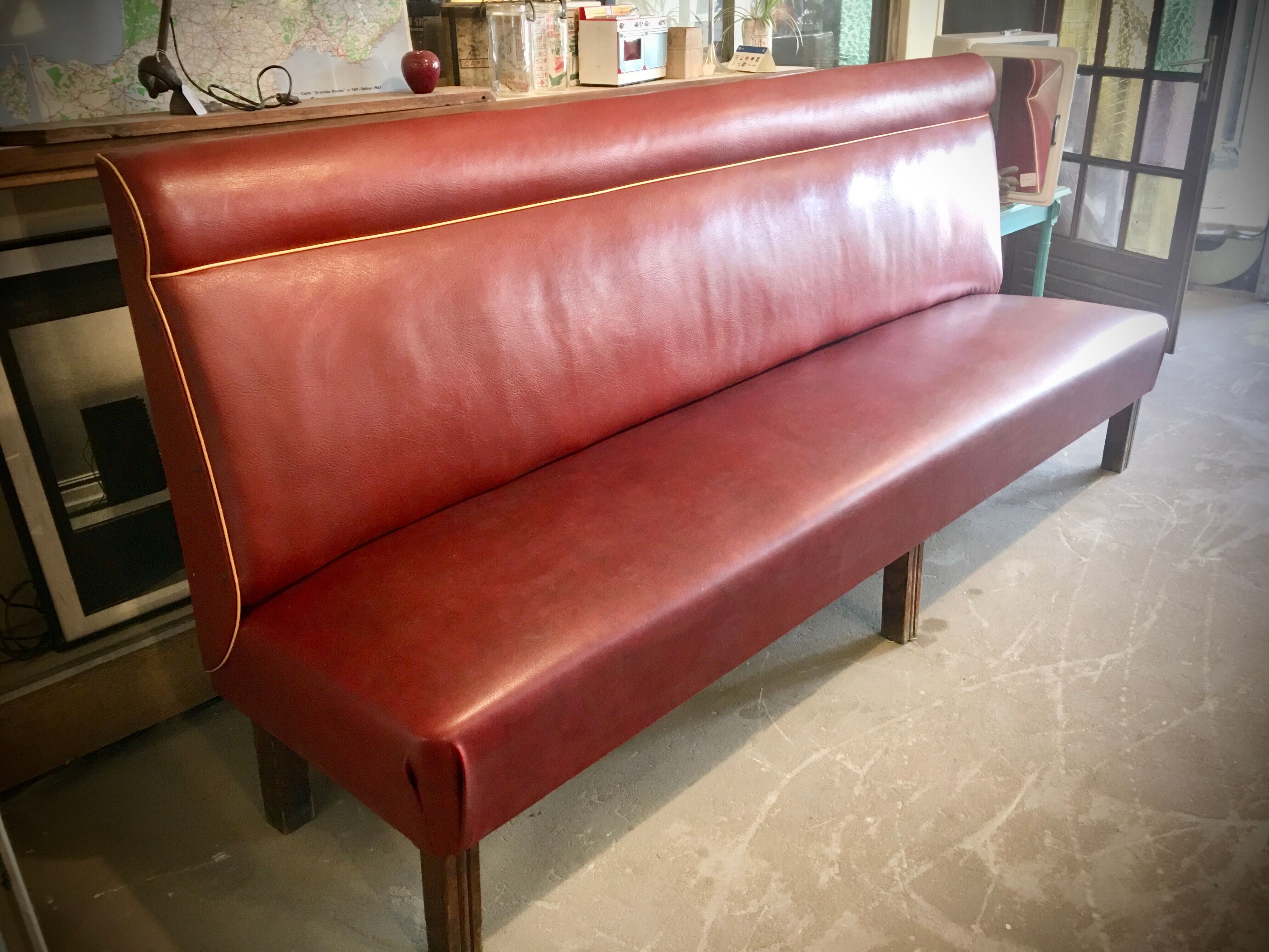 Parisian brasserie bench