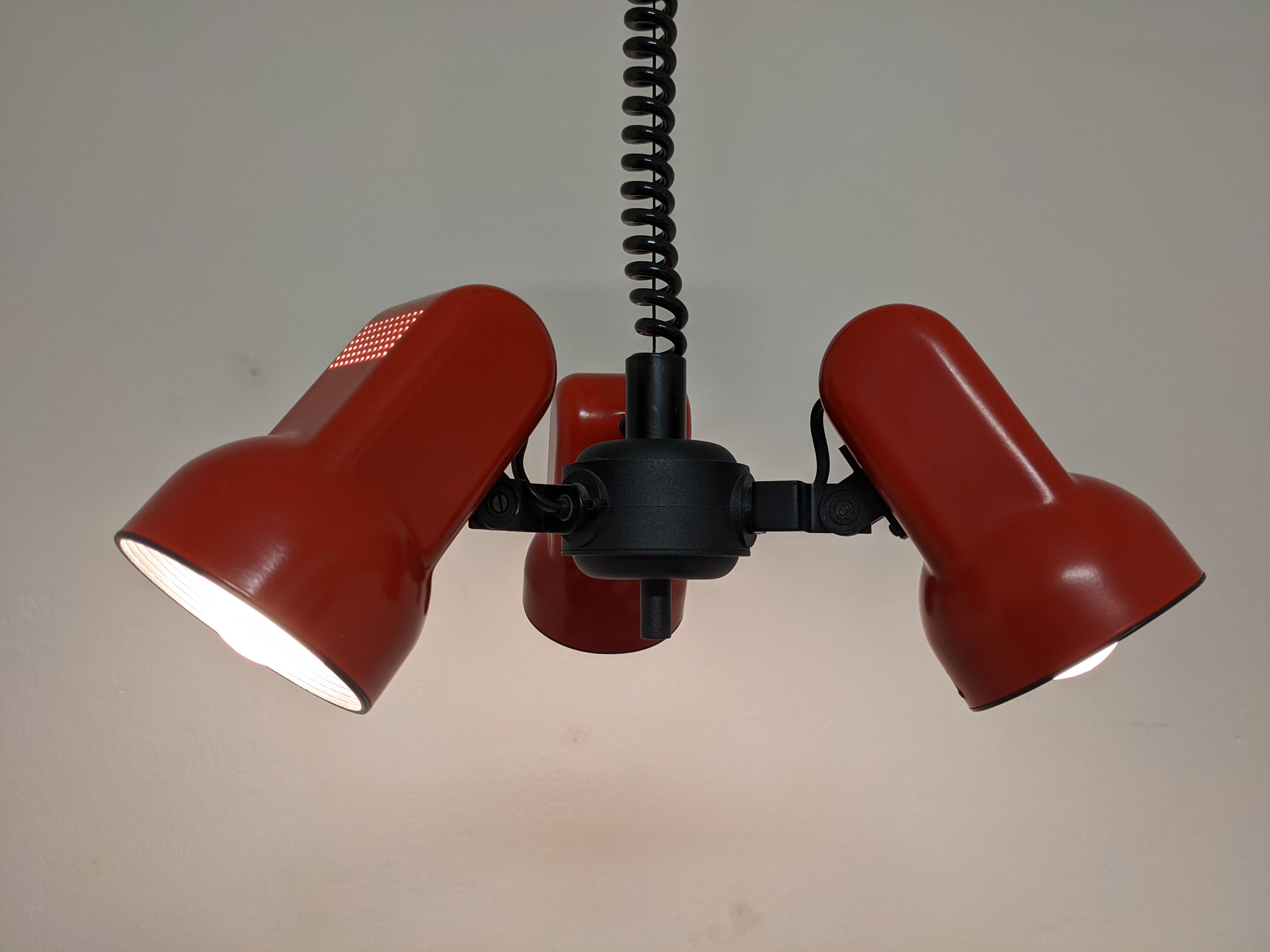 Chandelier with 3 spots of the 70s /80s of vrieland design