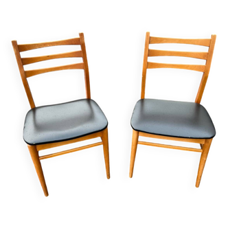 Set of 2 vintage Scandinavian Alma chairs