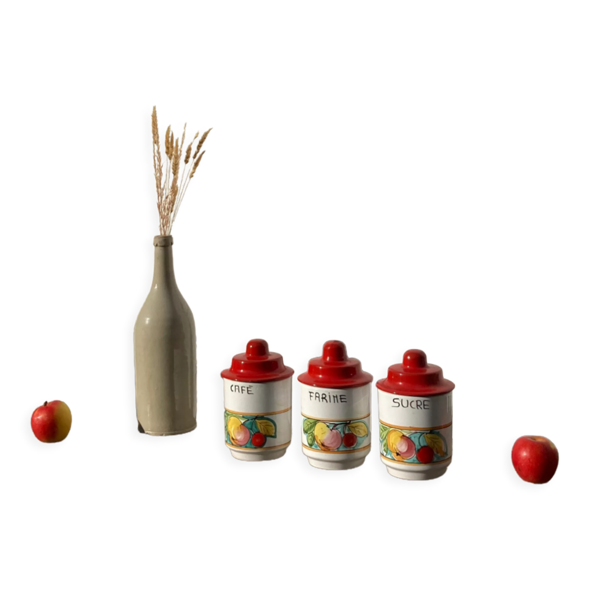 Boîte De Rangement En Céramique En Forme De Fraise Avec Couvercle - Récipient Hermétique Pour Thé, Café, épices, Sucre - Déco Vintage Cuisine (rouge) - 6