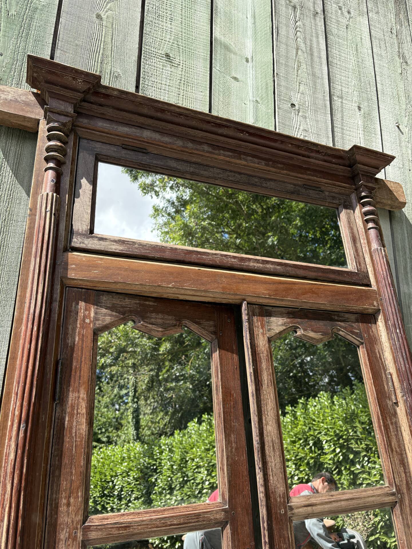 Old double-leaf door - mirror