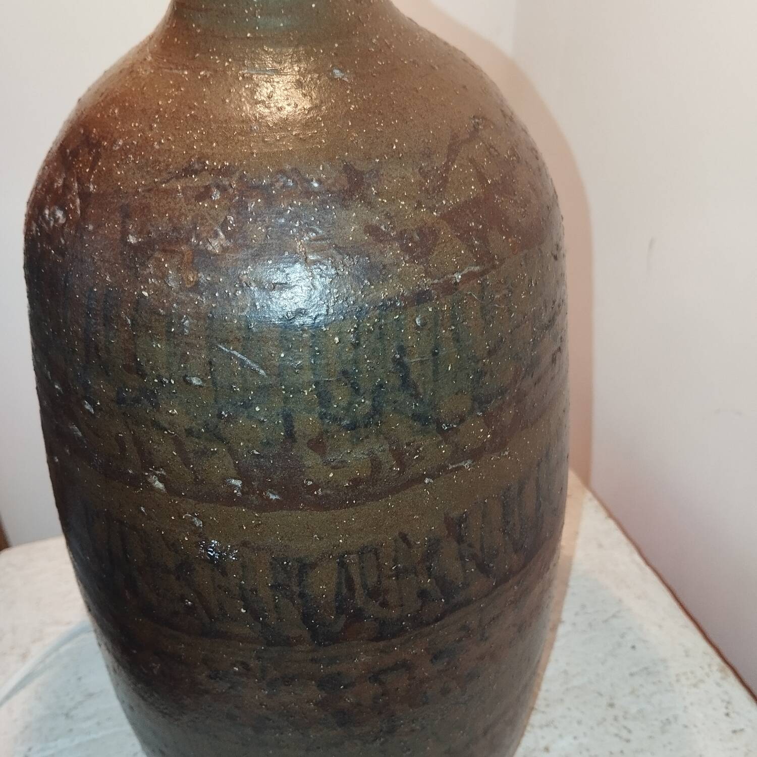 Volkoff Vallauris sandstone lamp 1950s