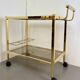 Hollywood Regency Gold Bar Cart, 1980s