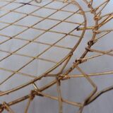 Flat gold metal and scoubidou basket basket