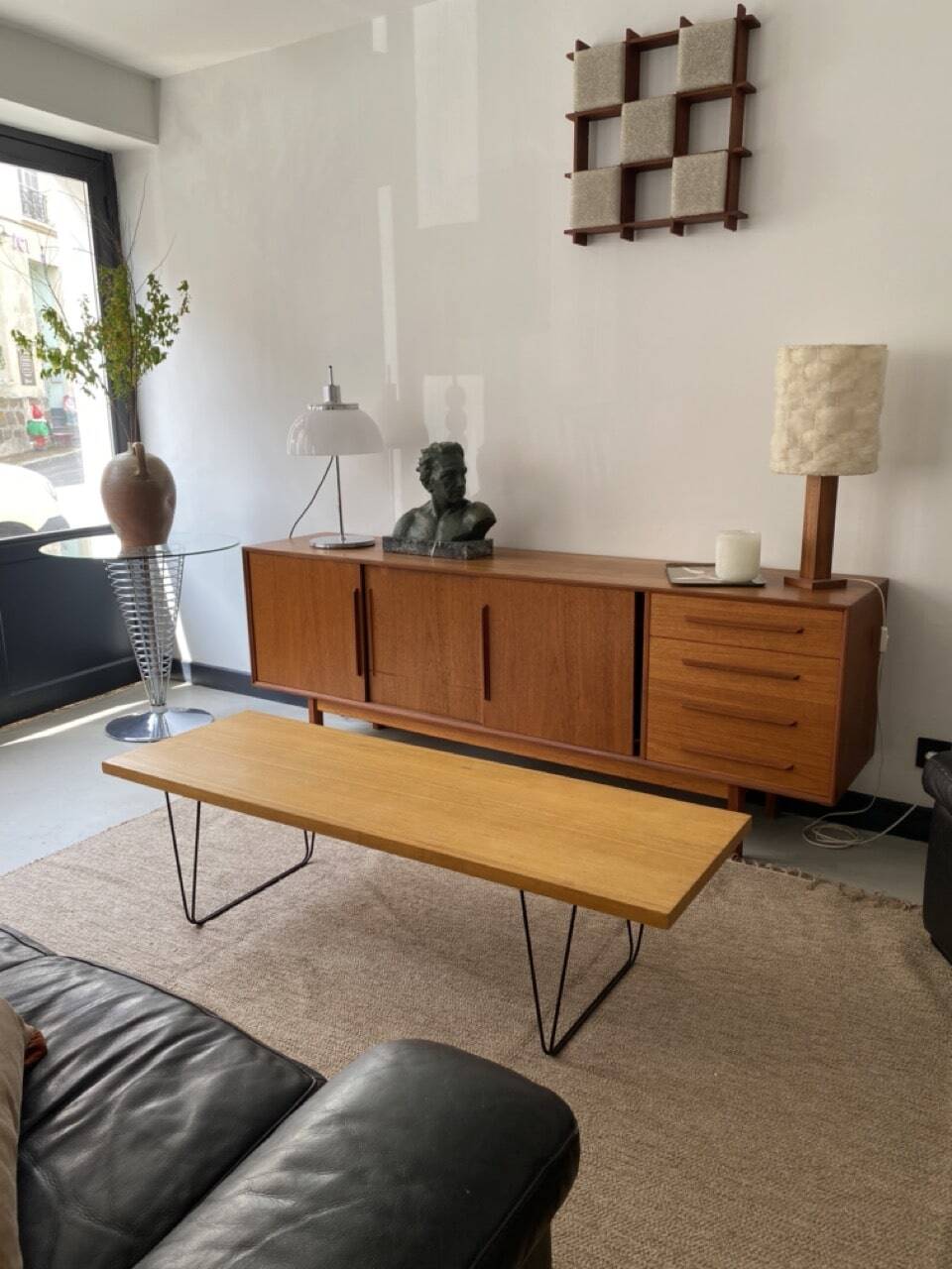Table basse vintage Pierre Paulin "CM 191", Édition Thonet, 1970
