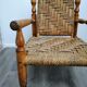 Fauteuil bois et corde années 50