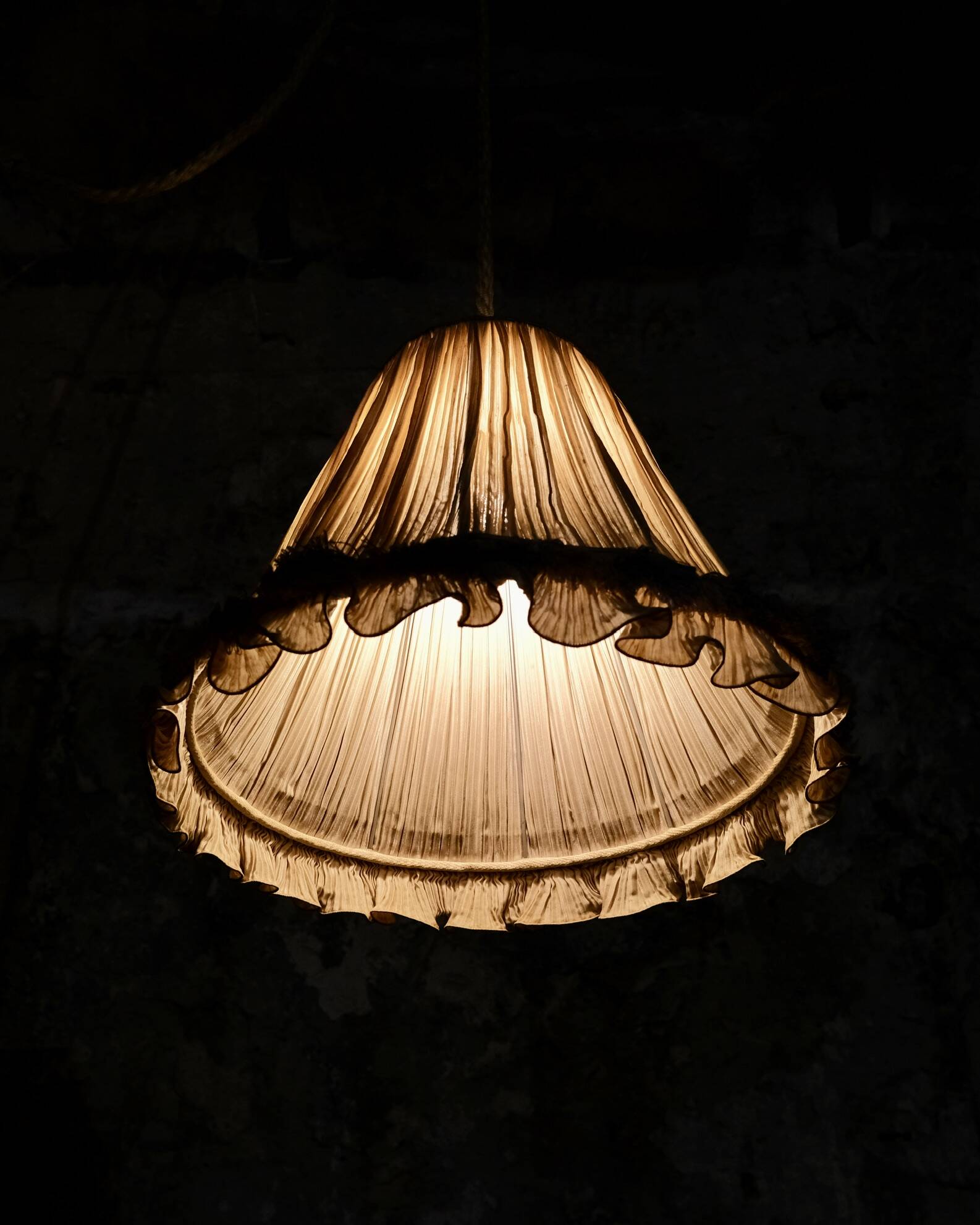 Double Italian draped pendant light, 1960s