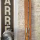 Pair of vintage Rossignol Hickory wooden skis