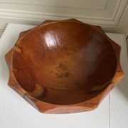 Coupe à fruits en bois biseauté