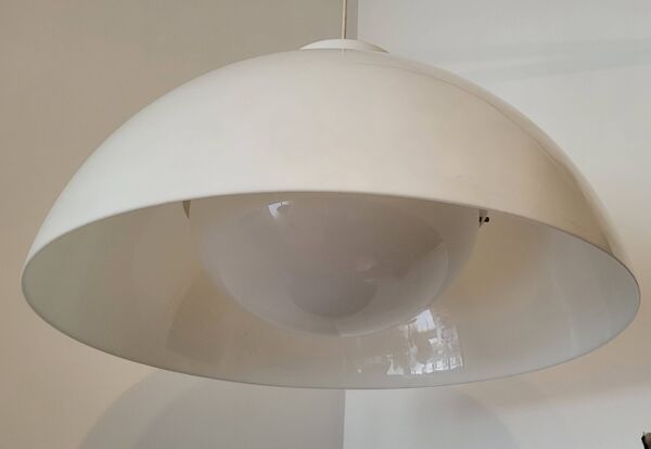 Suspension Kartell KD6 4006 Blanche par Achille et Pier Giacomo Castiglioni Italie 1950
