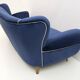 Guglielmo Ulrich Art Deco Italian Velvet Sofa, 1940s