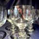 Set of 4 crystal stemmed red wine glasses