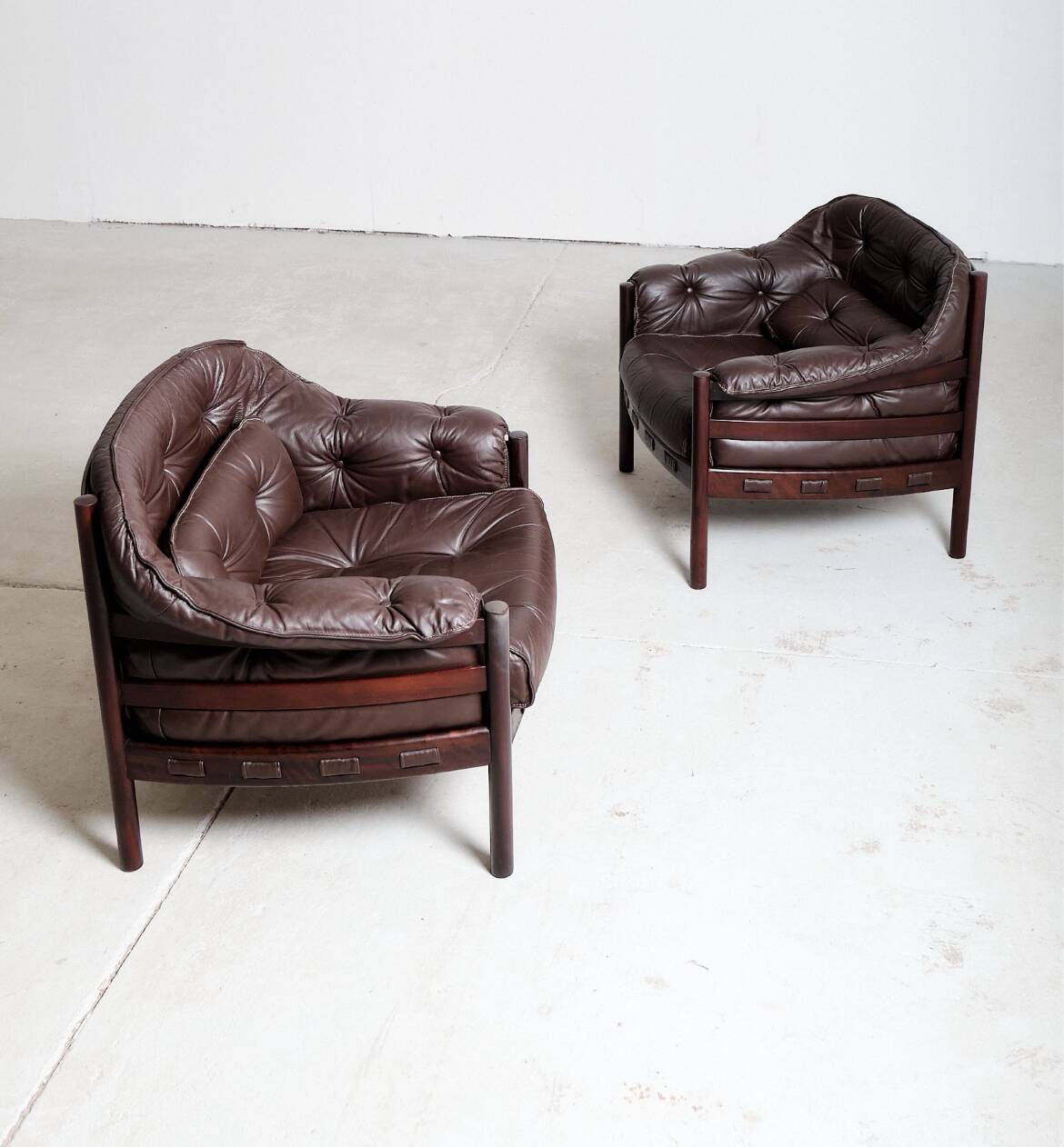 Leather Set by A. Norell for Coja 1970’s Sweden