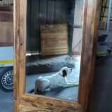 Mirror wardrobe in walnut veneer