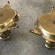 Pair of vintage brass table candlesticks