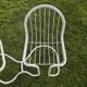 70s tubular garden bench