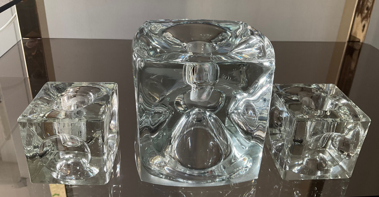 Trio of Peill & Putzler candle holders from the 70s