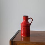 Vintage red ceramic vase