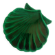 Small vintage old green shell dish