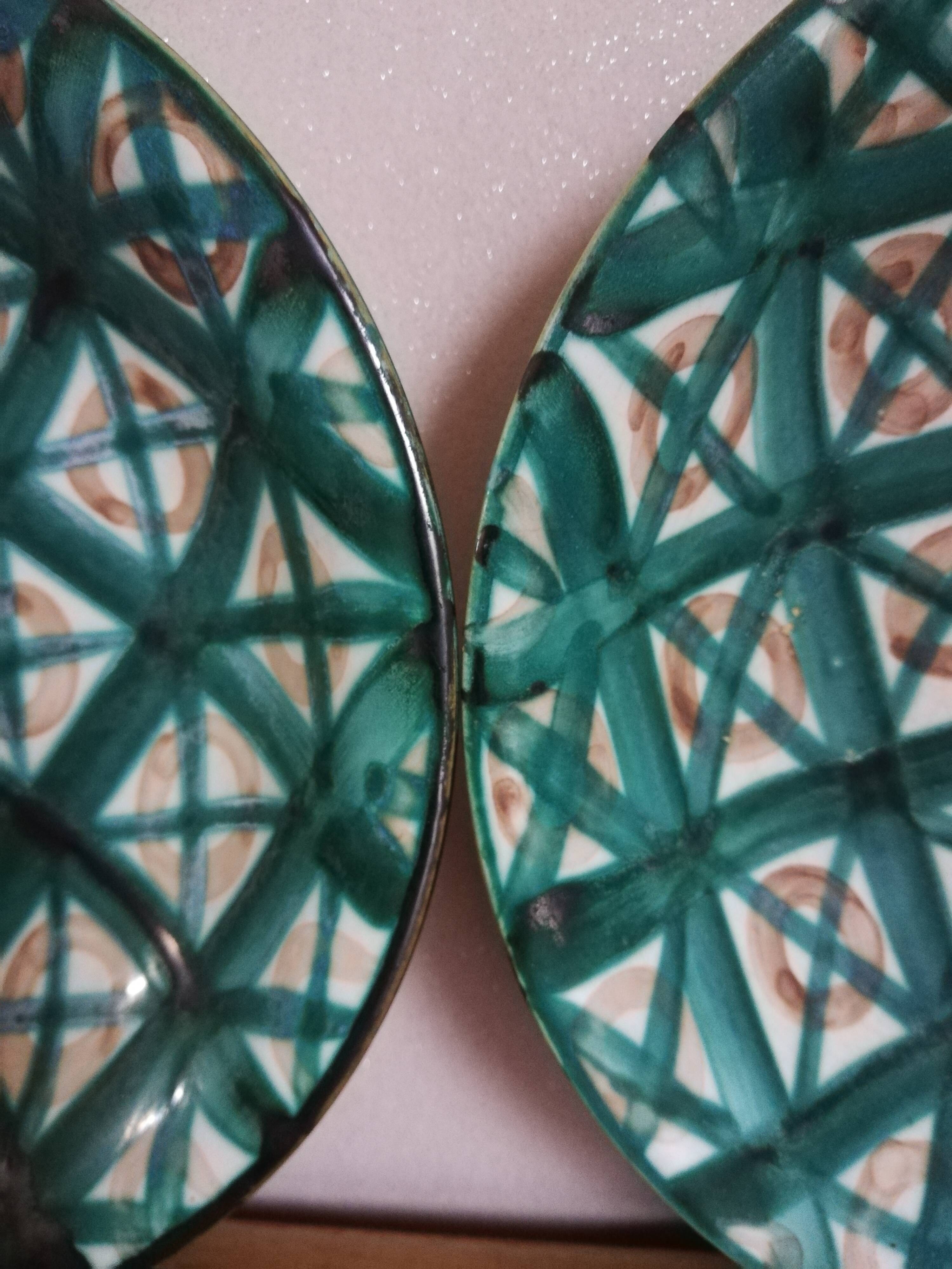 Series of 4 hollow plates Robert Picault Vallauris