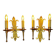 Pair of electrified golden wrought iron gothic wall sconces.