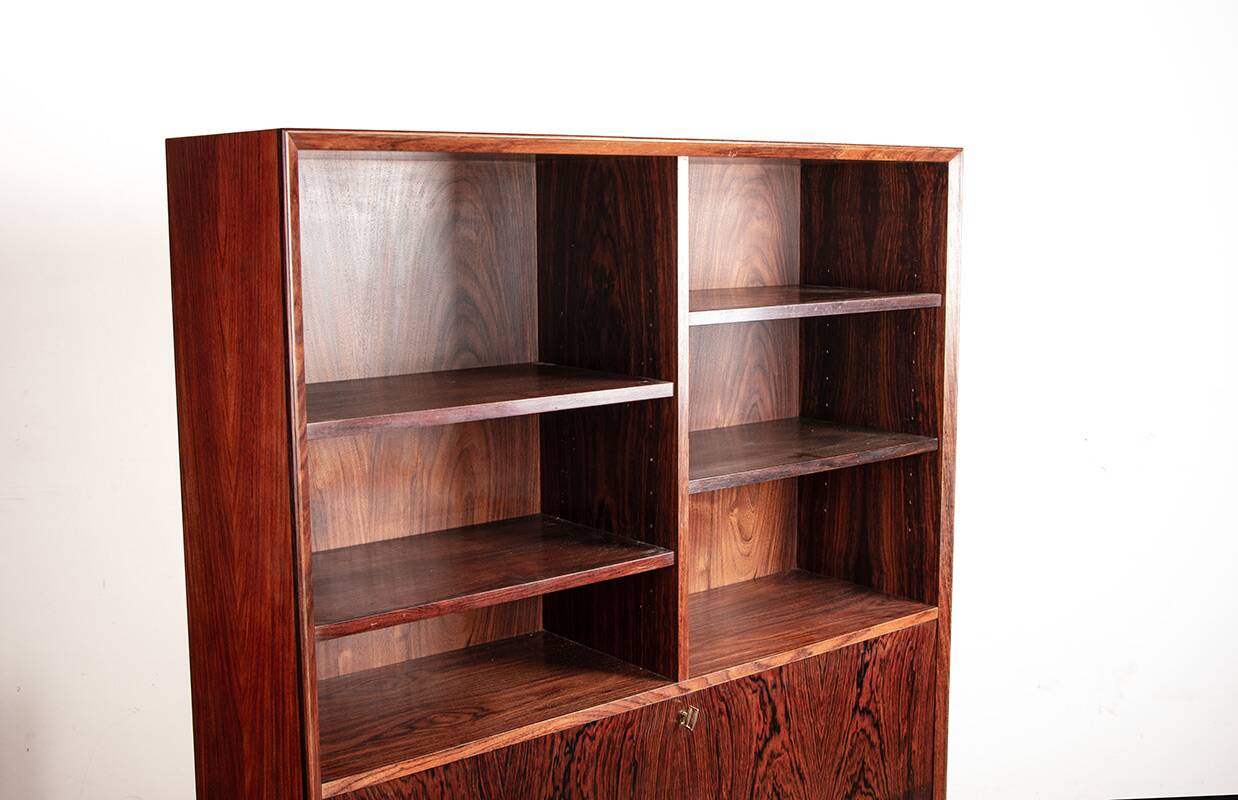 Shelf and bar furniture, Danish, in Rosewood and Brass, Erik Brouer 1960.