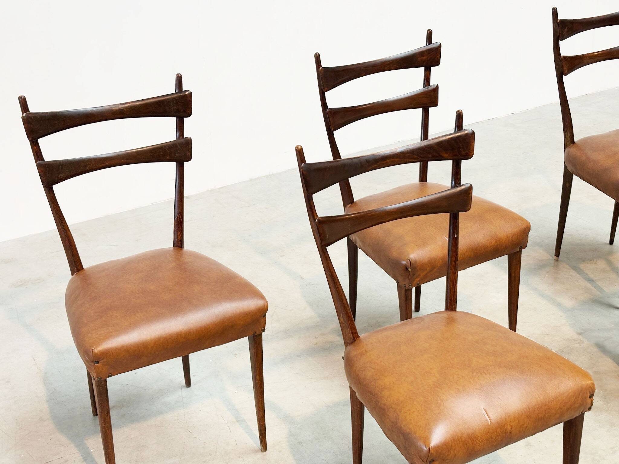 6 chaises de salle à manger italiennes
