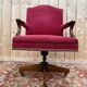 Fauteuil de bureau pivotant – Style Gainsborough – Époque Édouardienne – Bo