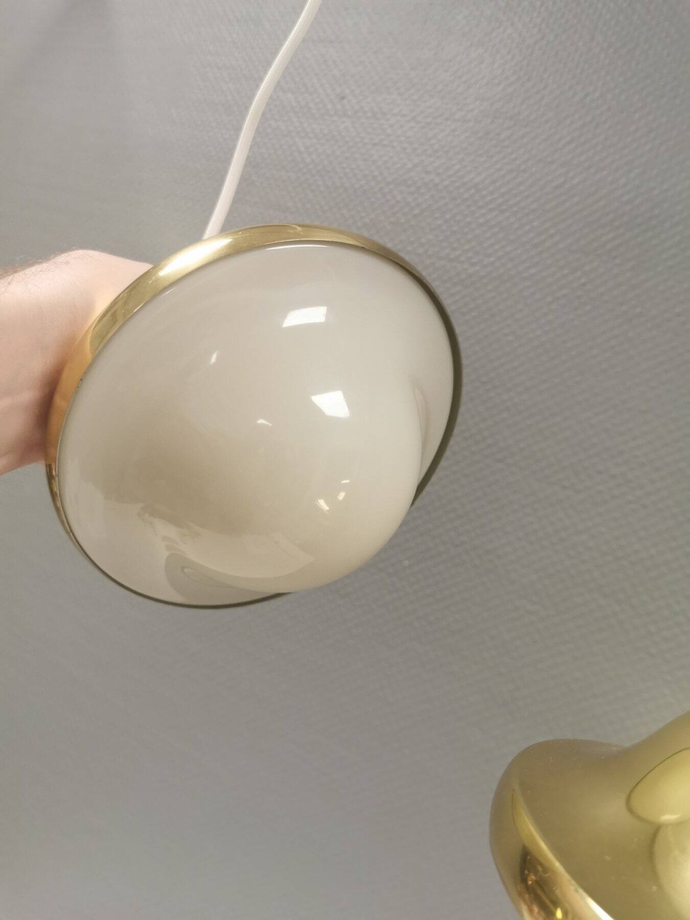 Two very beautiful and original ‘Bubi’ pendant lamps, Denmark, 1960s.