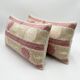 Set of 2 vintage embroidered cushion covers 43x91 cm