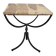 Oak and metal side table — industrial / art deco design