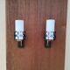 Pair vintage wrought iron wall lamps