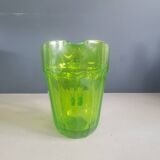 Vintage green molded glass pitcher