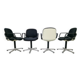 Chaises Vintage Space Age Office 232 par Wilhelm Ritz pour Wilkhahn, années 1970, ensemble de 4