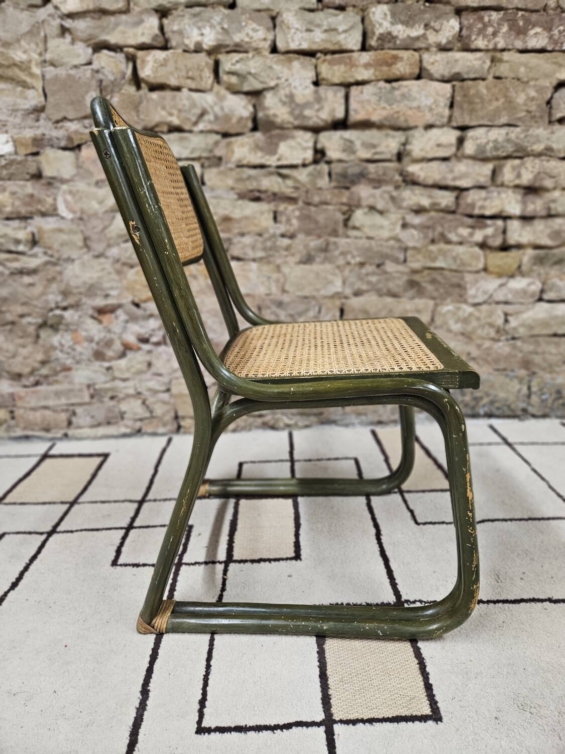 Chaise bambou canage style Breuer 1980"