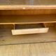 Vintage Scandinavian glass secretary with 3 doors