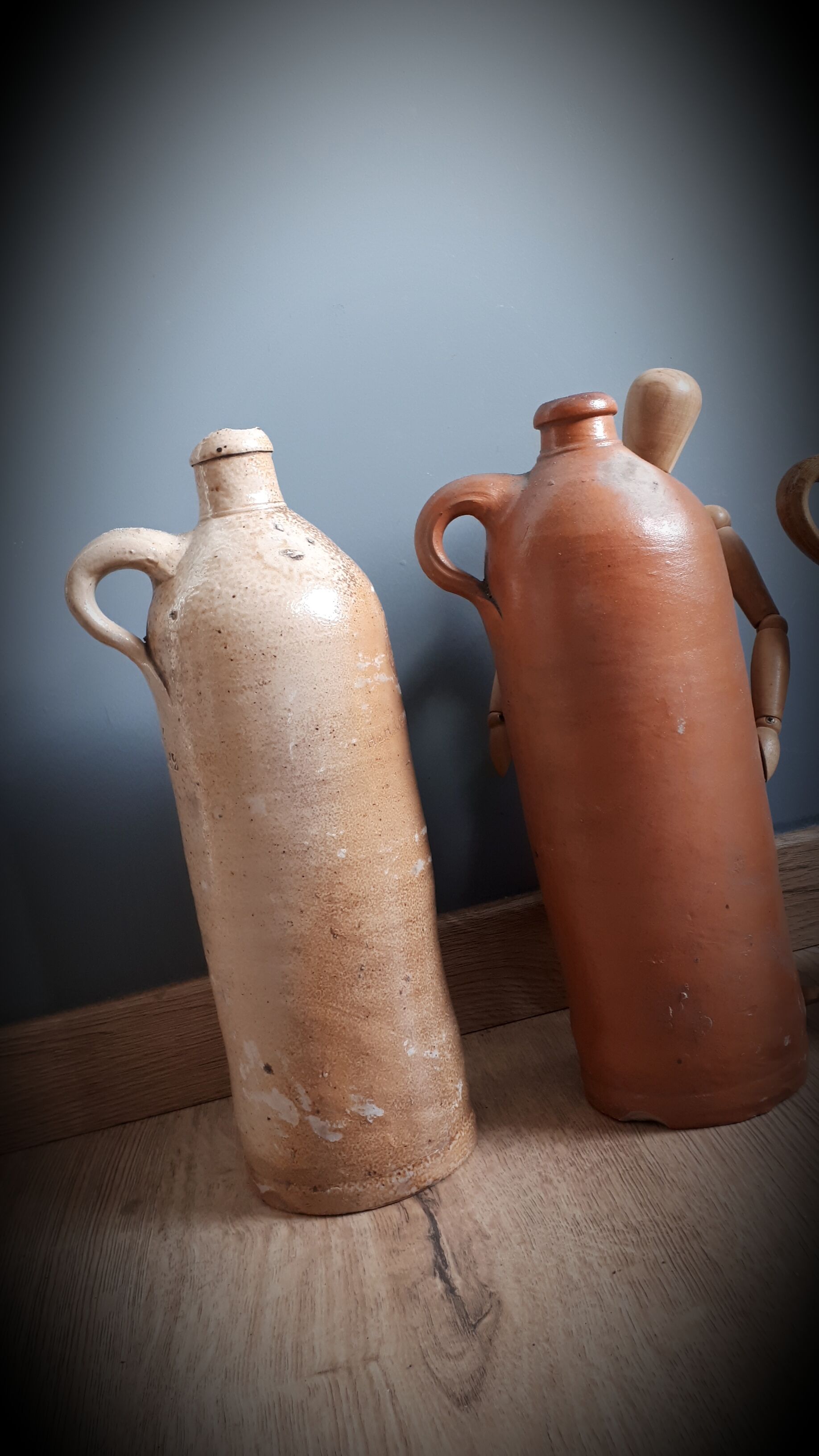 Trio of sandstone carafes with cove