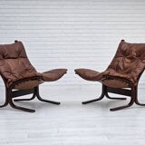 1970s, Norwegian design by Ingmar Relling, model "Siesta", pair of two chairs, original condition.