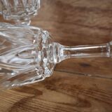 Set of 6 Harlequin water glasses in Reims crystal glass 1950