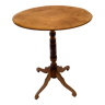 Antique pedestal  side/coffee table, oval birch top, 1930s, sweden