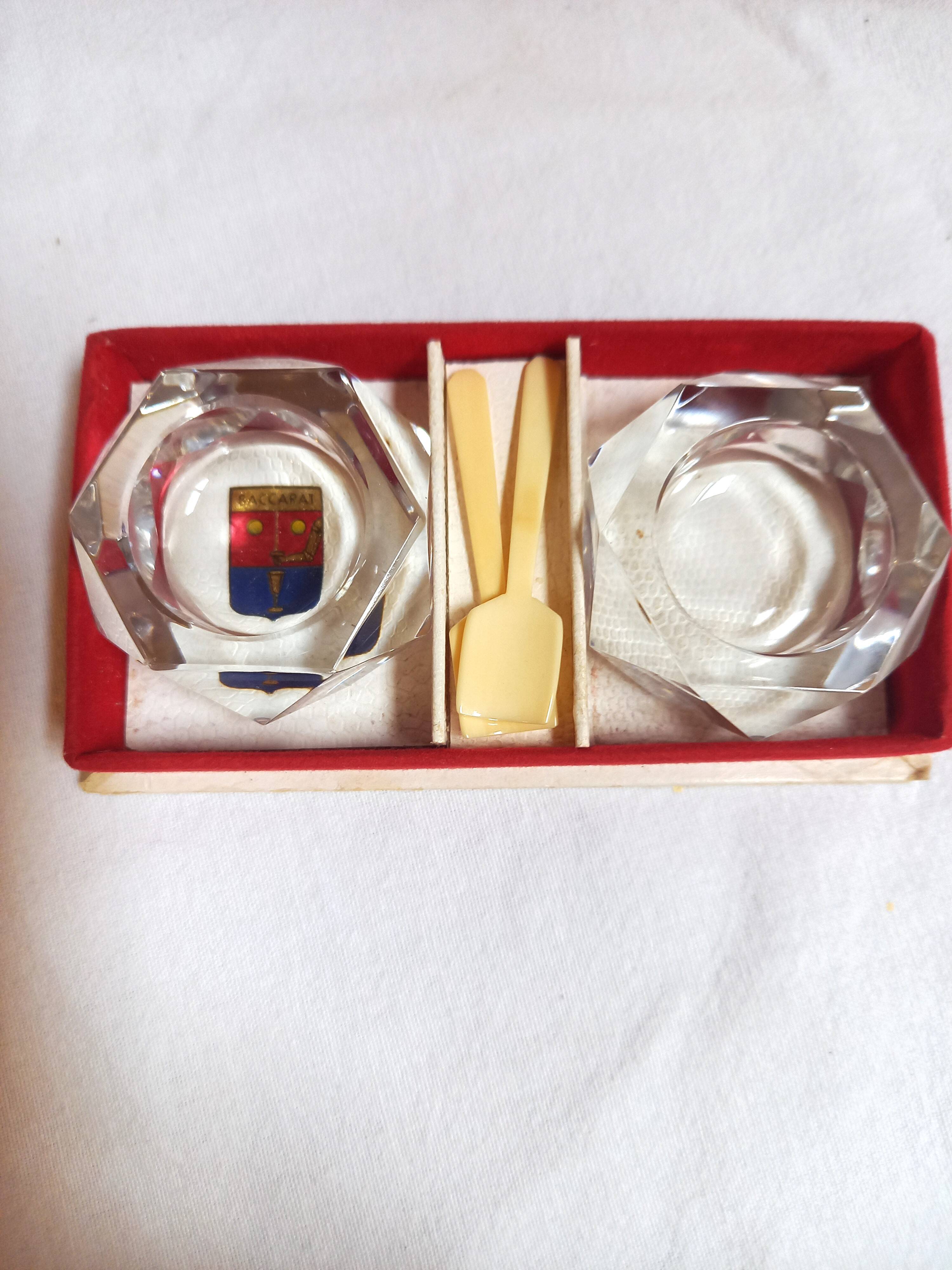 Paire de salerons en cristal de Baccarat