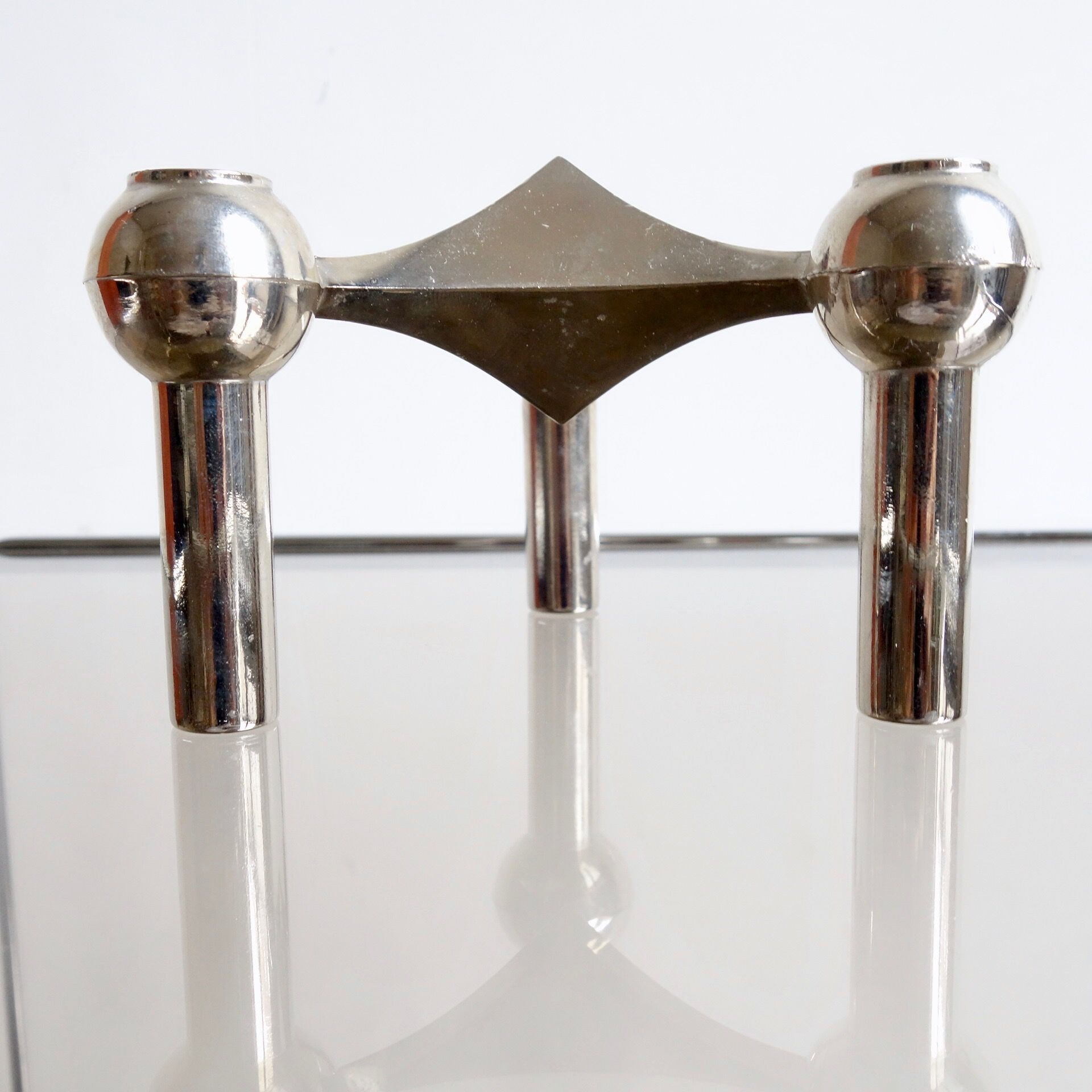 Candlesticks modular S22 by Caesar Stoffi & Fritz Nagel for BMF 1970 s, Set of 4