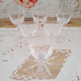 Set of 6 Art Deco style crystal liqueur glasses