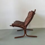 Vintage leather lounge chair Ingmar Relling