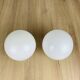 Pair of vintage opaline globe wall lights, ceiling lights