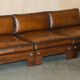 Sigurd Ressell for Vatne Mobler Leather Sofa Hardwood Art Deco